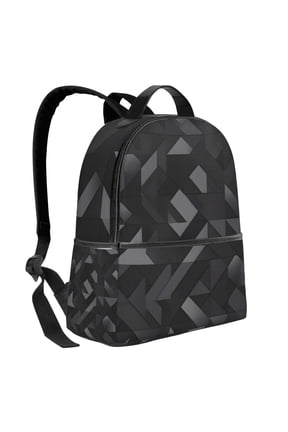 Lightweight Backpack With Adjustable Shoulder Strap Empty Bag Upright 1214.5in For Weekend Holiday Travel Hiking Dark Gray Geometric Patterns_1 (3)