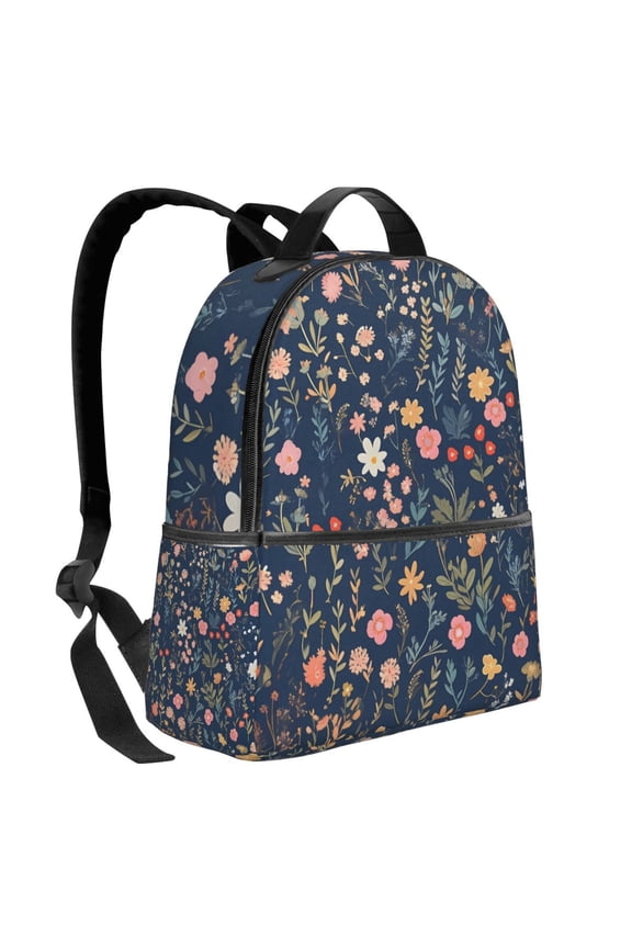 Lightweight Backpack With Adjustable Shoulder Strap Empty Bag Upright 1214.5in For Weekend Holiday Travel Hiking Flowers (14)