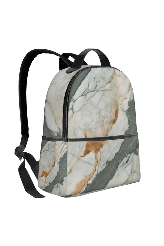 Lightweight Backpack With Adjustable Shoulder Strap Empty Bag Upright 1214.5in For Weekend Holiday Travel Hiking Gainsboro Marble_4
