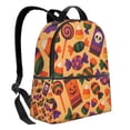 thumbnail image 1 of Lightweight Backpack With Adjustable Shoulder Strap Empty Bag Upright 12×14.5in For Weekend Holiday Travel Hiking Halloween Candy Pattern, 1 of 5