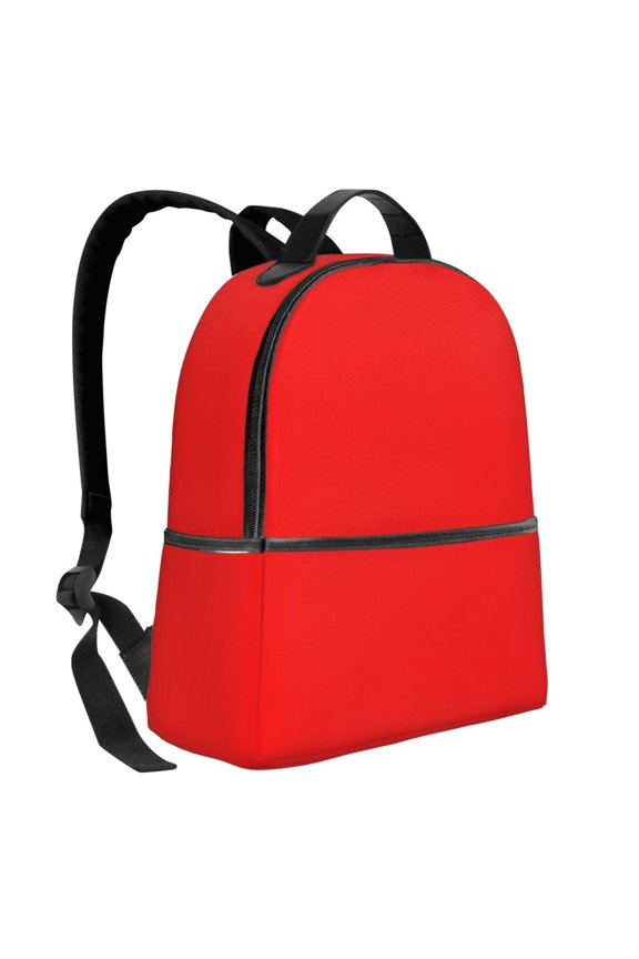 Lightweight Backpack With Adjustable Shoulder Strap Empty Bag Upright 1214.5in For Weekend Holiday Travel Hiking Red