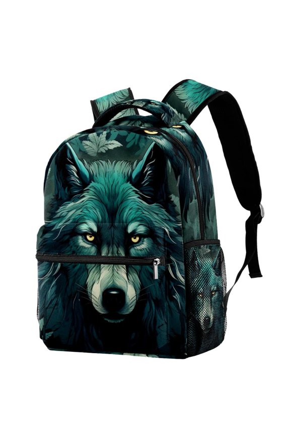 Lightweight Backpack Wolf School Bag Travel Laptop Daypack for Men Women Casual Rucksack