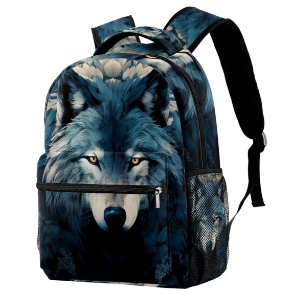 Lightweight Backpack Wolf School Bag Travel Laptop Daypack for Men Women Casual Rucksack