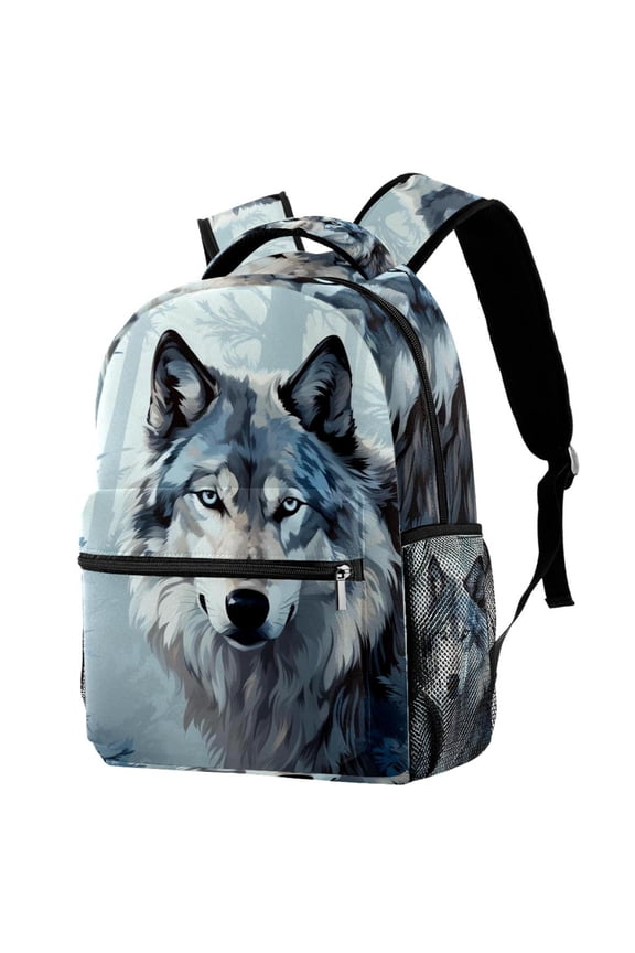 Lightweight Backpack Wolf School Bag Travel Laptop Daypack for Men Women Casual Rucksack
