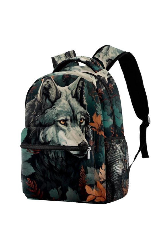 Lightweight Backpack Wolf School Bag Travel Laptop Daypack for Men Women Casual Rucksack