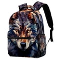 thumbnail image 1 of Lightweight Backpack Wolf School Bag Travel Laptop Daypack for Men Women Casual Rucksack, 1 of 6