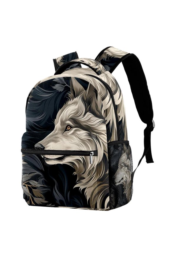 Lightweight Backpack Wolf School Bag Travel Laptop Daypack for Men Women Casual Rucksack