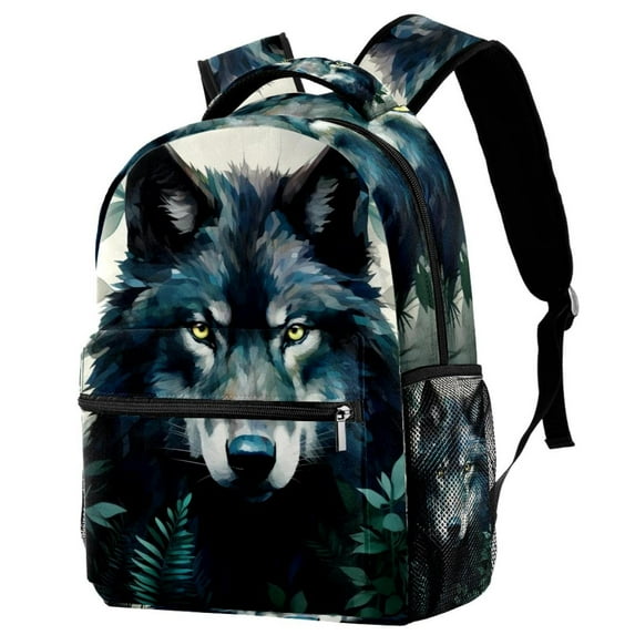 Lightweight Backpack Wolf School Bag Travel Laptop Daypack for Men Women Casual Rucksack