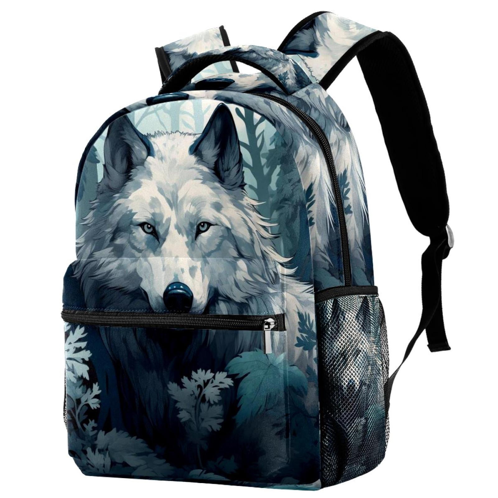 4444 Arctic Wolf and Fox Small Backpack Purse Travel Bag Lightweight Arctic Fox Backpack - Etsy main image 4