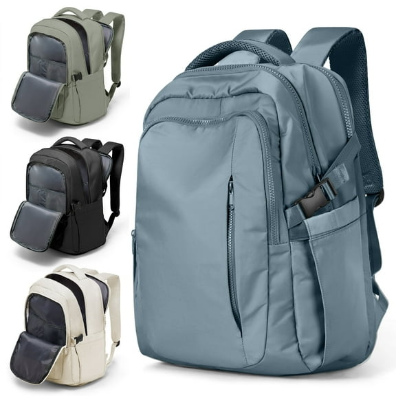 SYCNB Waterproof Lightweight Travel Backpack for Women, Laptop Backpack with Charging Port for College, Airline-Approved Carry On Backpack, Personal Item Travel Bag with Shoe Pouch Peacock Blue