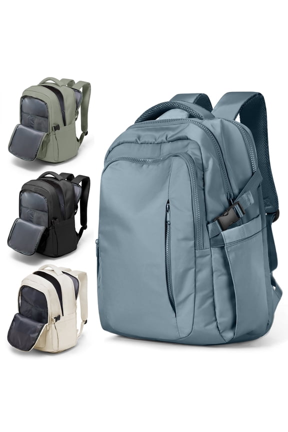 Waterproof Lightweight Travel Backpack for Women, Laptop Backpack with Charging Port for College, Airline-Approved Carry On Backpack, Personal Item Travel Bag with Shoe Pouch Peacock Blue