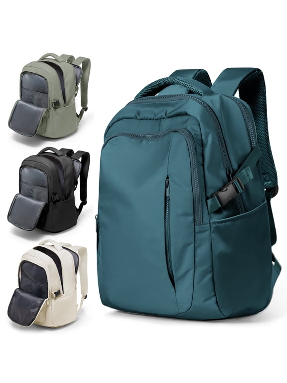 Waterproof Lightweight Travel Backpack for Women, Laptop Backpack with Charging Port for College, Airline-Approved Carry On Backpack, Personal Item Travel Bag with Shoe Pouch Peacock Blue