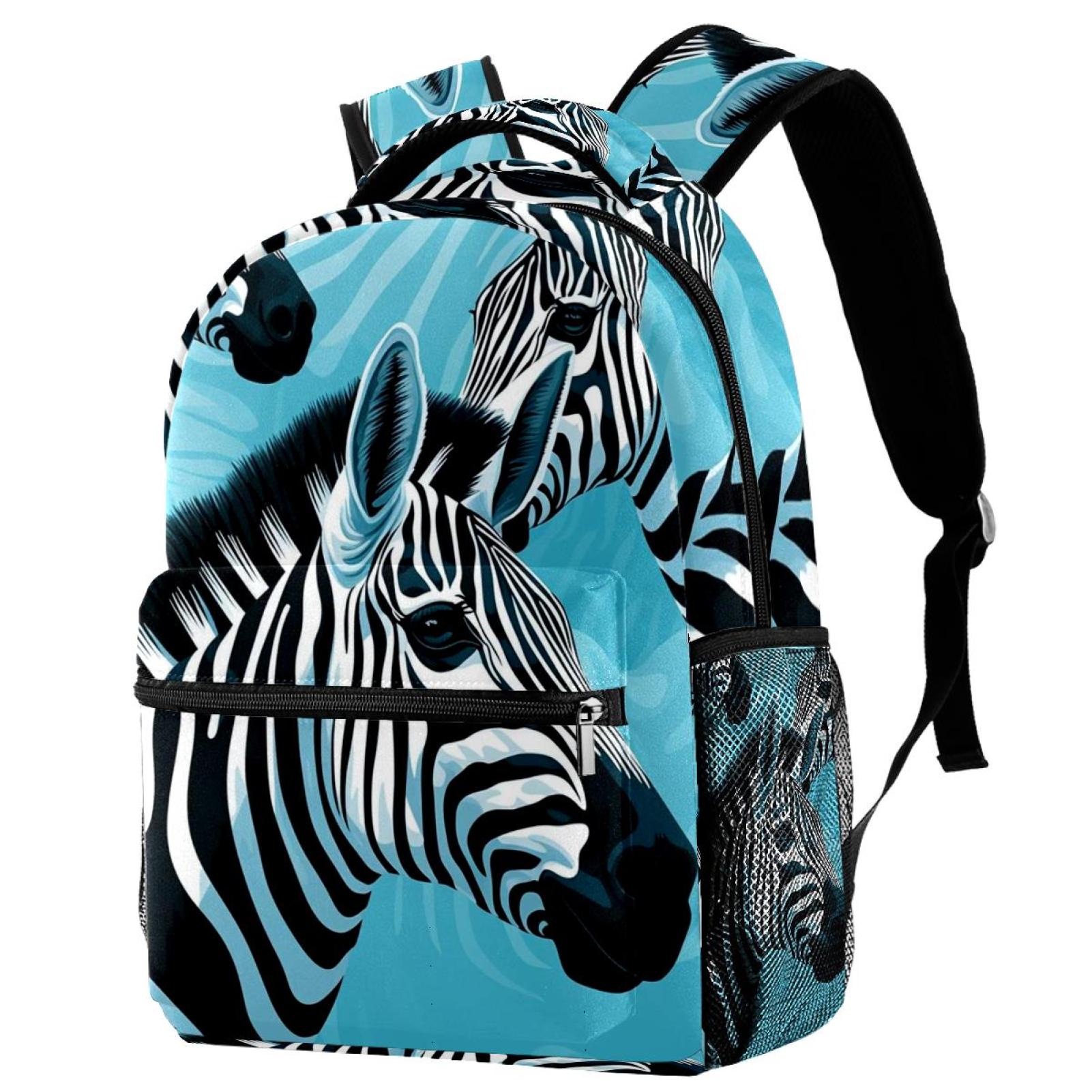 Lightweight Backpack Zebra School Bag Travel Laptop Daypack 