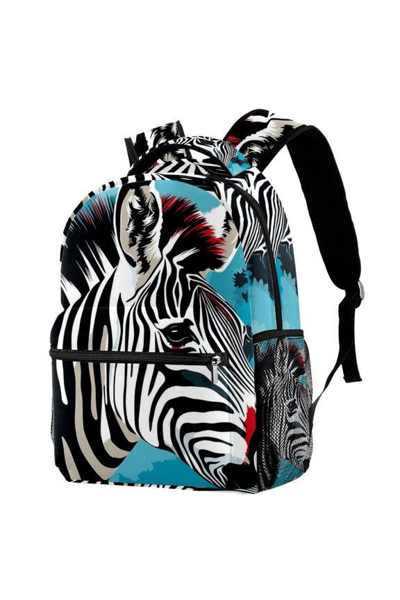 Lightweight Backpack Zebra School Bag Travel Laptop Daypack for Men Women Casual Rucksack