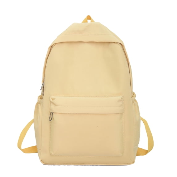 Lightweight Backpack for Travel 16 Inch Yellow Nylon Backpack Casual Daypack Water School Backpack Laptop Backpack for Commute Daily Use, 1 Pack