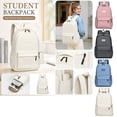 thumbnail image 1 of Lightweight Backpack for Travel, Lightweight Backpack, 17 Inch White Student Day Pack, Backpack with Shoe Compartment for School Work Commute, 1 Pack, 1 of 9