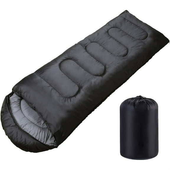 Lightweight Backpacking Sleeping Bag | 68°F Warmth with Compression Bag | High Quality Camping & Hiking Gear | Portable Compact Design for Outdoor Travel & Hunting