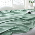 thumbnail image 1 of Lightweight Bamboo Rayon Cooling Blanket for Hot Sleepers | 110x130cm/110x150cm | Breathable Summer Throw for Bed, Couch & Sofa | White, Blue, Orange, Light Green, Army Green, 1 of 7
