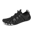 thumbnail image 1 of Lightweight Barefoot Shoes for Women Men Breathable Non Slip Athletic Footwear Wide Toe Box Water Shoes for Hiking Black Size 7, 1 of 9