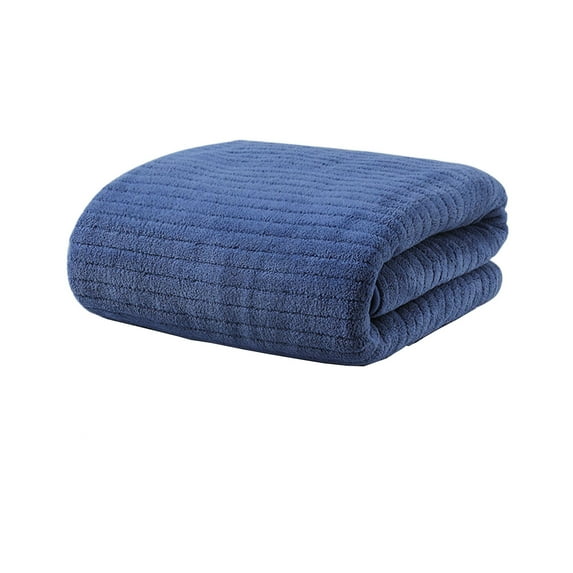 Lightweight Bath Towels, Large Bath Towels, Velvet Towel for Adult, Absorbent Dry Hair Towel, Hair Beach Towel, Bath Towel Quick Dry Coral Velvet Towel for Adult Daily Use at Home, Blue