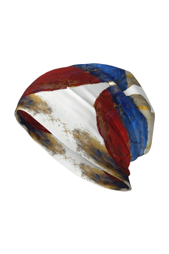 Lightweight Beanie Cap For Women Men Russian-Soccerball Warm Knit Hat For Outdoor Travel Sport