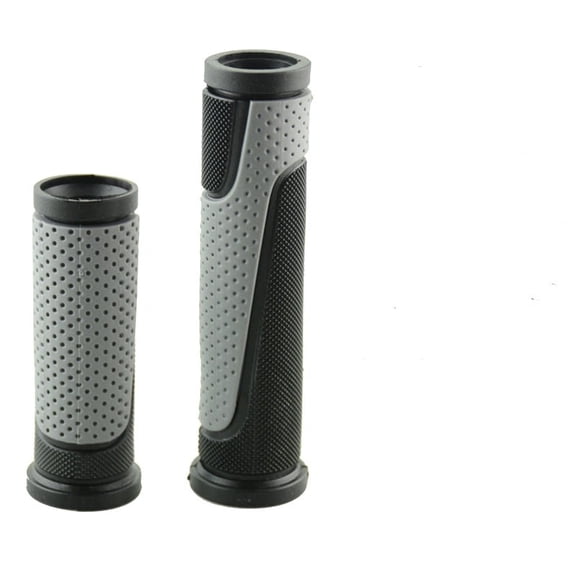 Lightweight Bicycle Grips - 125mm & 90mm, Inner diameter 22mmAnti-Slip, Suitable for Mountain Bikes(black gray)