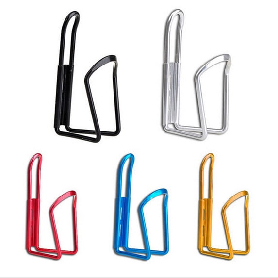 Lightweight Bicycle Water Bottle Cage Rustproof Aluminum Alloy Bike Cup Holder Secure Drink Mount Cycling Accessory for Road Mountain Commuter Bikes Silver