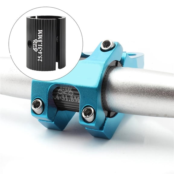 Lightweight Bike Handlebar Shim 31.8mm to mm 31mm to 35mm Aluminium Alloy Stem Size Reducing Adapter Spacers - Black -31.8mm Black 25.4-31.8mm