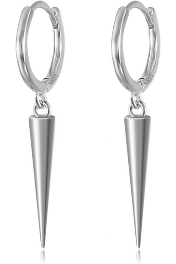 Lightweight Black Punk Long Tassel Chain Ear Cuff Stainless Steel Jewelry