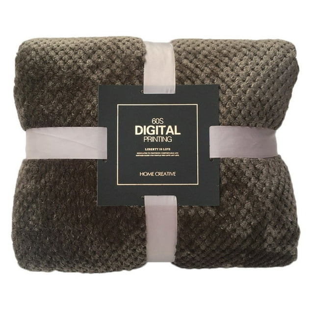 Lightweight Blanket Twin Soft Warm Plaid Bed Blanket Large Mesh Flannel