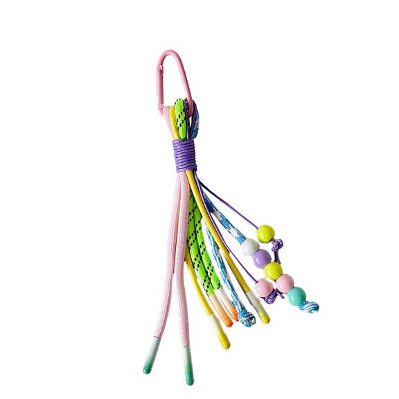 Lightweight Braided Keychain With Ethnic Charm Bag Hangings For Fashion Lovers