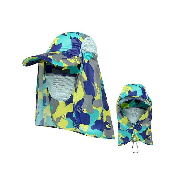 Lightweight Breathable Bucket Hat for Sun Protection Adjustable Full Face Cover Ideal for Outdoor Sports Fishing Hiking and Daily Wear