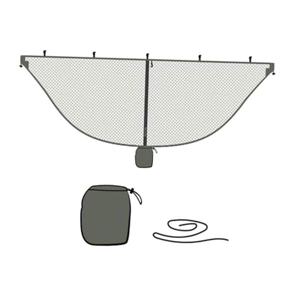 Lightweight Breathable Bug Mesh Double Camping Hammock - green