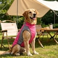 thumbnail image 1 of Lightweight Breathable Dog Cooling Vest for Hot Weather with Ice Pack Pockets Cooling, Summer Pink Shirt for Dogs for Walking Hiking Beach Outdoor, Pet Clothes for Warm Weather Activities, 1 of 8