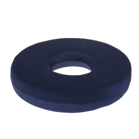 Lightweight Breathable Hole Design Sponge Bedsore Cushion Throw Pillow Case Haemorrhoids Hip Bursitis Pain Reliever 30x11cm Blue