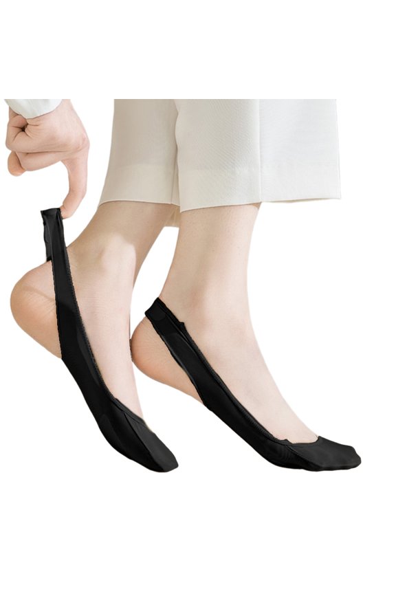 Lightweight Breathable Invisible Not Show Socks Half Toe Design with Support Back Strap Soft of Foot Cushion Socks
