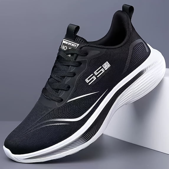 [Lightweight|Breathable] Men's Lightweight Breathable Mesh Running Shoes | Gradient Color Design (White/Blue/Pink) &Shock-Absorbing Cushioning, Non-Slip Rubber Sole  - Athletic Sneakers for Gym,