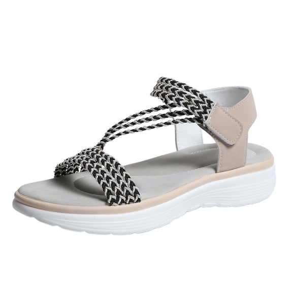 Lightweight Breathable Platform Sandals with Elastic Straps for Women Casual Fashion Thick Sole Outdoor Comfort