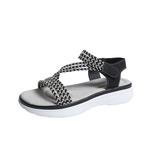 Lightweight Breathable Platform Sandals with Elastic Straps for Women Casual Fashion Thick Sole Outdoor Comfort