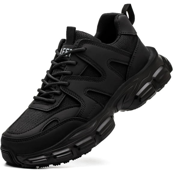 Lightweight Breathable Steel Toe Work Shoes for Men & Women - Slip Resistant, Puncture Proof Safety Footwear