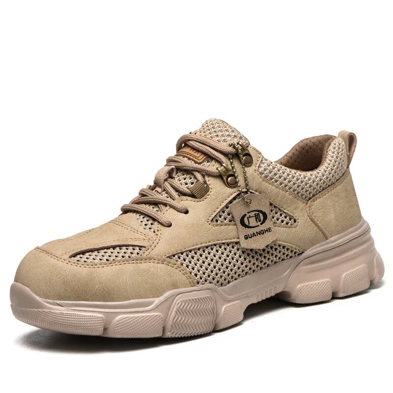 Safety Shoes Men's Work Shoes Lightweight Breathable Steel Toe Shoes Anti-Smashing Non-Slip Summer EU 36-46 Safety Shoes Men's Work Shoes Lightweight Breathable Steel Toe Shoes Anti-Smashing Non-Slip Summer EU 36-46