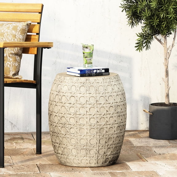 Lightweight Build, Cane Wicker Pattern / Can Be Used as End Table Indoors
