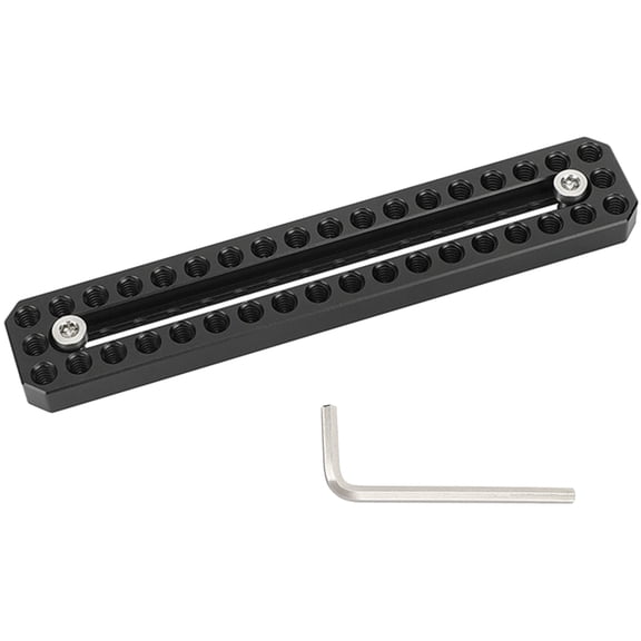 Lightweight Camera Base Plate Extended Cheese Plate Feature Multi Device Mounting Slots for DSLR Video Equipment
