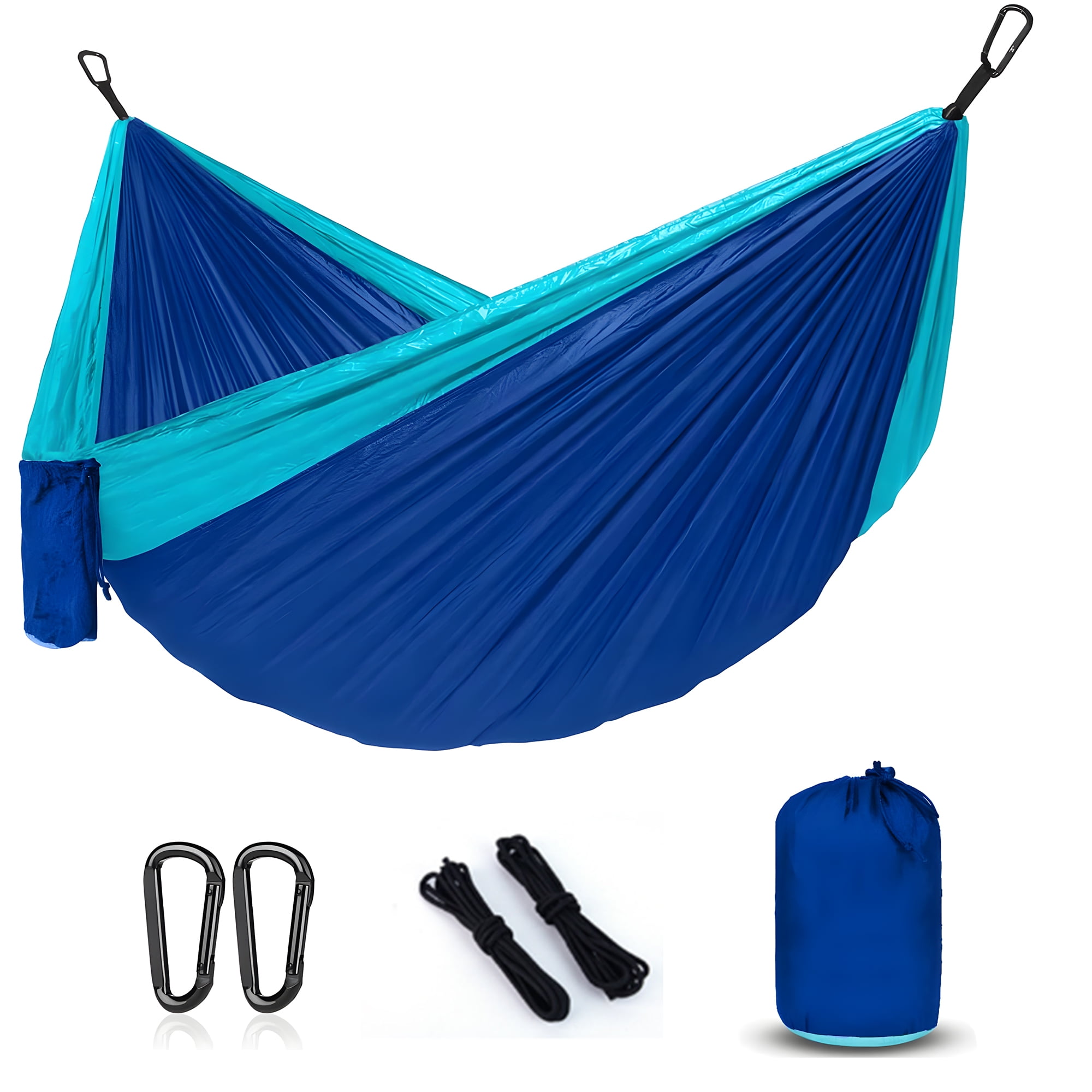 Lightweight Camping Hammock, Double & Single Portable Parachute Hammock ...