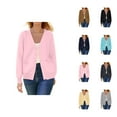 thumbnail image 1 of Lightweight Cardigan Sweaters for Women 2025 Long Sleeve V Neck Button Knit Sweater Cardigans with Pockets, 1 of 7