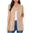 thumbnail image 1 of Lightweight Cardigan for Women Casual Open Front Sleeveless Cardigans with Pockets Beach Cover Up, 1 of 9