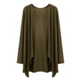 thumbnail image 1 of Lightweight Cardigan for Women Long Sleeve Summer Cover Up Soft Knit Loungewear Casual Solid Color Open Front Army Green L, 1 of 3
