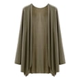 thumbnail image 1 of Lightweight Cardigan for Women Long Sleeve Summer Cover Up Soft Knit Loungewear Casual Solid Color Open Front Grey XL, 1 of 3