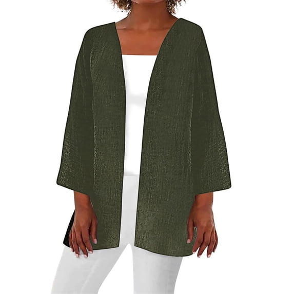 Lightweight Cardigans Sevevn Womens Summer Fall Solid Color Cardigan Long Sleeve Loose Cover Up Casual Blouse
