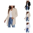 thumbnail image 1 of Lightweight Cardigans for Women 2025 Fall Long Sleeve Casual Open Front Drape Long Cardigan Outerwear, 1 of 8